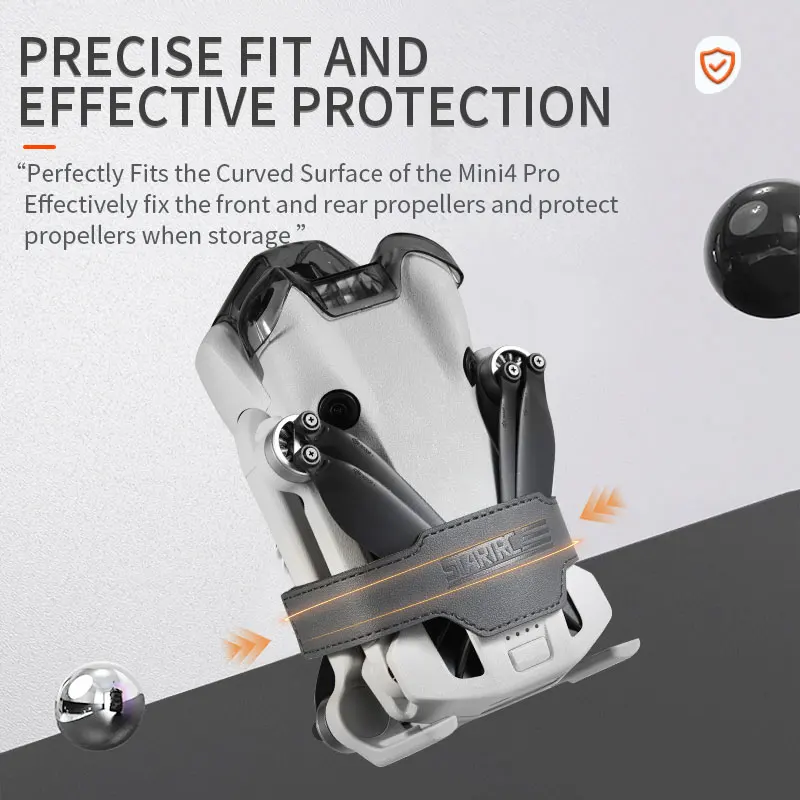 Для DJI Mini 4 Pro держатель пропеллера Ремень стабилизатор пропеллеров протектор реквизит из искусственной кожи лезвие фиксированная стяжка аксессуары2