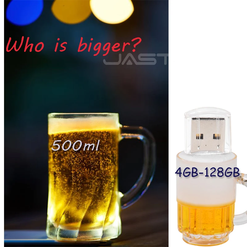 Брелок для ключей SHANDIAN Beer USB Flash Drive 32 ГБ 16 ГБ 8 ГБ 4 ГБ флэш-карта памяти USB 2.0 U Stick3