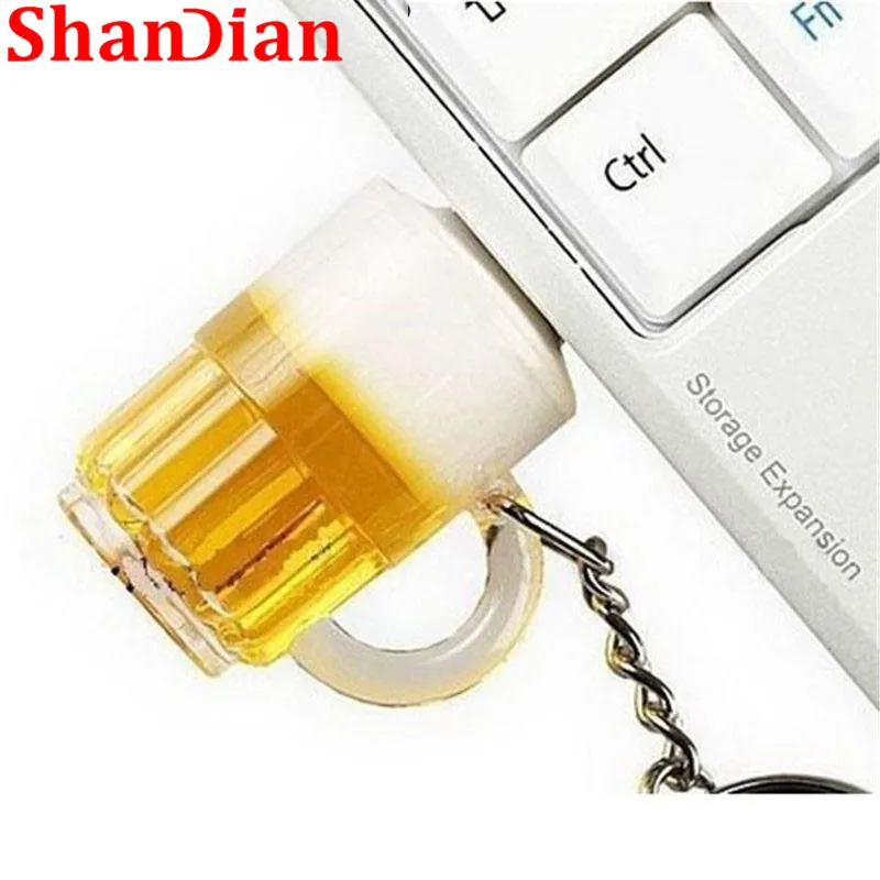 Брелок для ключей SHANDIAN Beer USB Flash Drive 32 ГБ 16 ГБ 8 ГБ 4 ГБ флэш-карта памяти USB 2.0 U Stick5