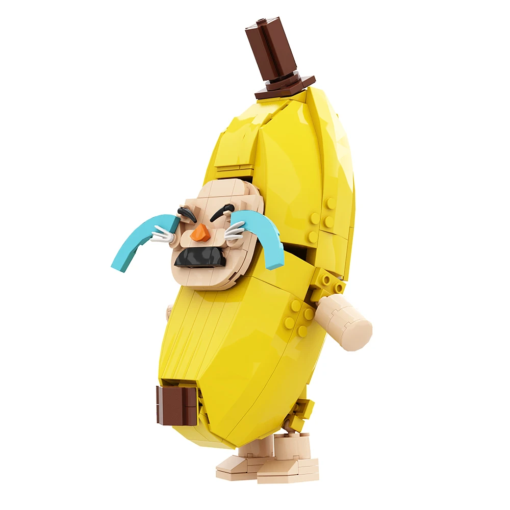 Креативный дизайн Gobricks MOC, Набор строительных блоков для робота-банана, Кота, Популярная в Сети модель, Игрушки-кирпичики для Плачущего Танцующего Кота5