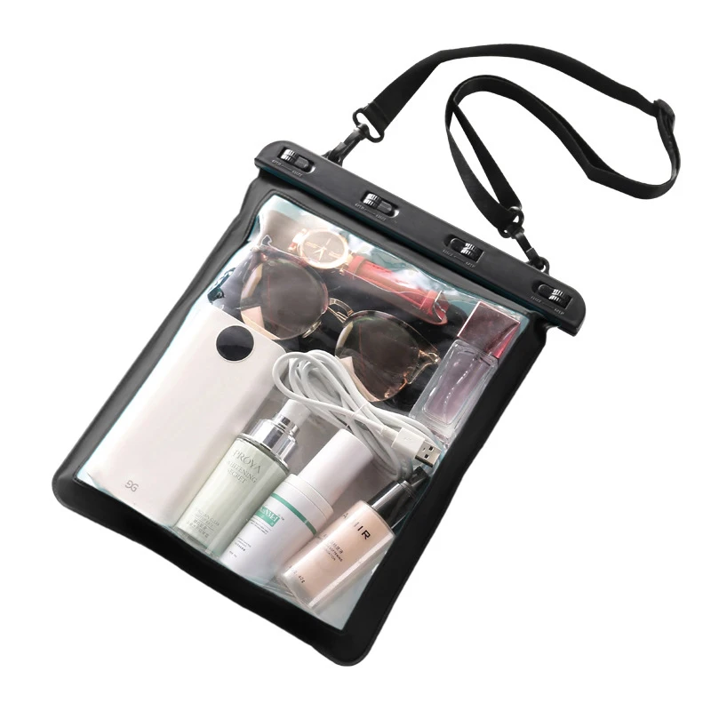 Наружная прозрачная водонепроницаемая пляжная сумка для плавания, многоцелевая сумка для мобильного телефона, планшета, мелочей, чехол для дайвинга2