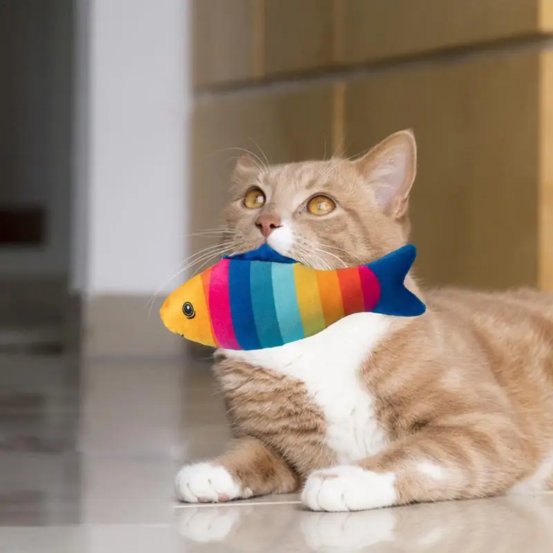 Кошка Жует фаршированную рыбу, кошки-игрушку для релаксации, наполненную Кошачьей мятой, товары для развлечения кошек в гостиной, Кошачий домик, убежище для домашних животных1