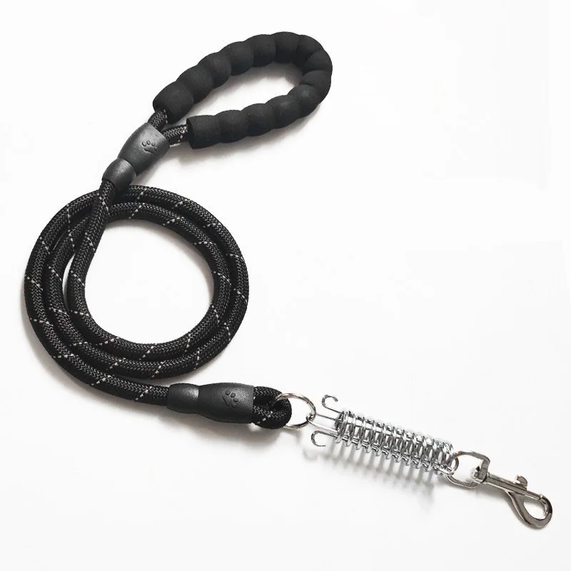 Собачья веревка собачья веревка взрывозащищенная ударопрочная веревка от укусов, светоотражающая ручка для тягового ремня, большая средняя и нейлоновая тяговая веревка4