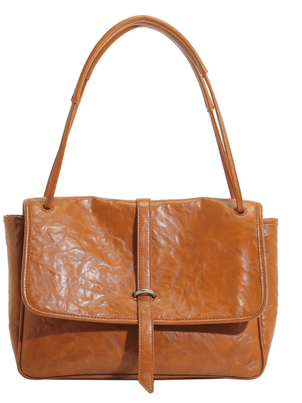 Сумка-мессенджер из кожи растительного дубления, женская сумка через плечо в стиле ретро для пригородных поездок0