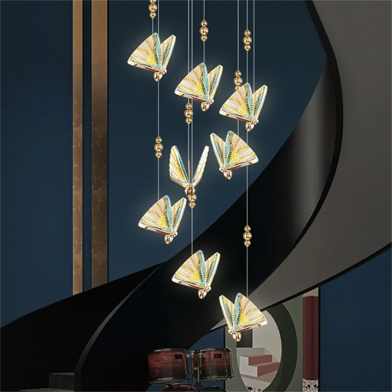 Люстра SOFEINA Nordic Butterfly Светильники-люстры Современные подвесные светильники Home LED для лестничного холла1