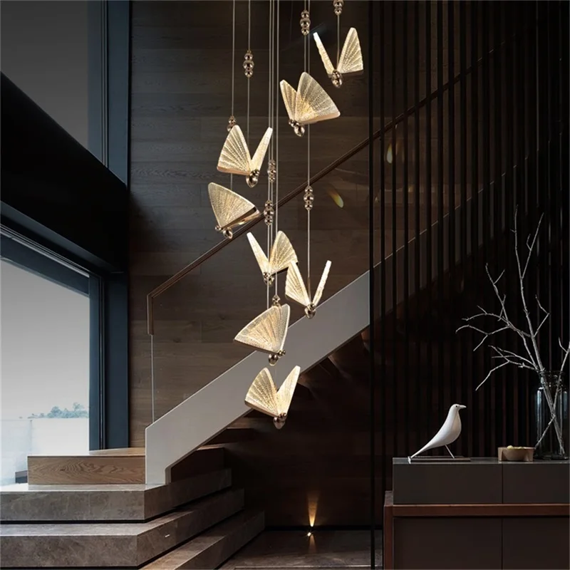 Люстра SOFEINA Nordic Butterfly Светильники-люстры Современные подвесные светильники Home LED для лестничного холла4