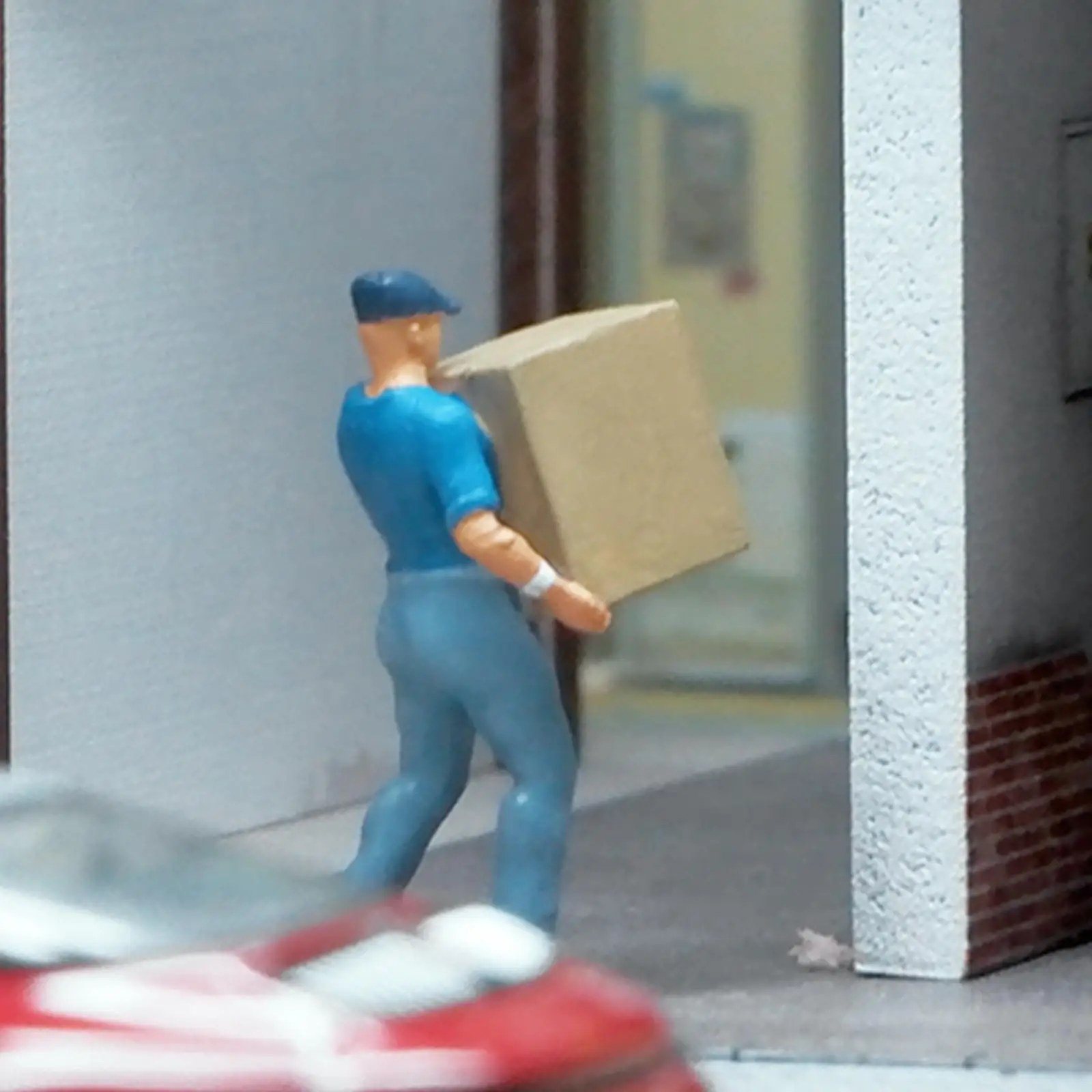 Модель мужской коробки для переноски 1: 64, фигурка для ролевых игр, крошечные раскрашенные фигурки для украшения рабочего стола, сцена 