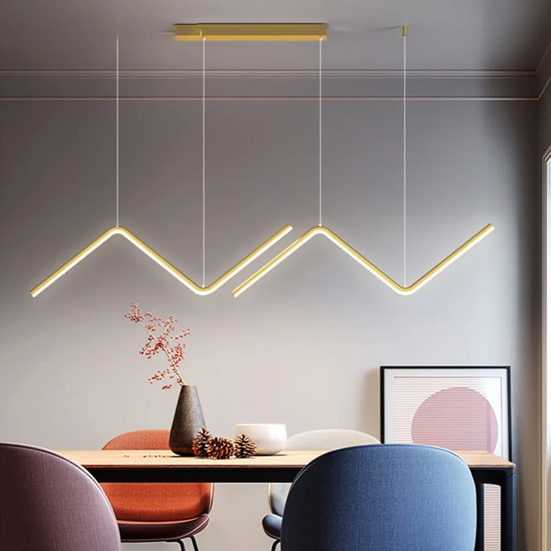 Декоративная лампа в скандинавском стиле с простыми линиями, современная светодиодная люстра для гостиной, столовой, кухни, офиса, домашнего подвесного светильника 2023 г.1