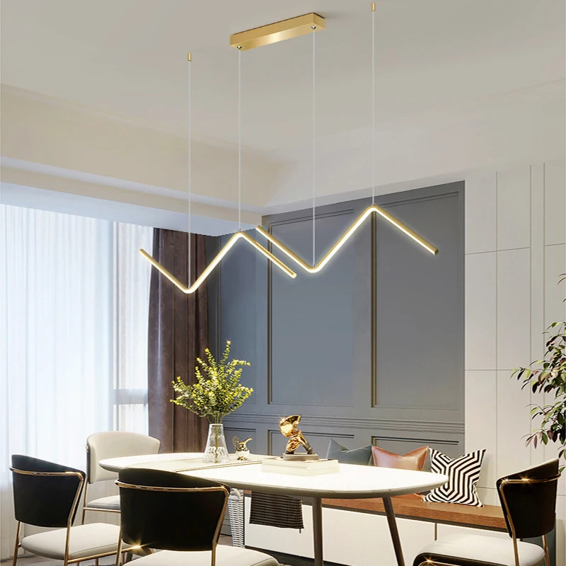 Декоративная лампа в скандинавском стиле с простыми линиями, современная светодиодная люстра для гостиной, столовой, кухни, офиса, домашнего подвесного светильника 2023 г.3