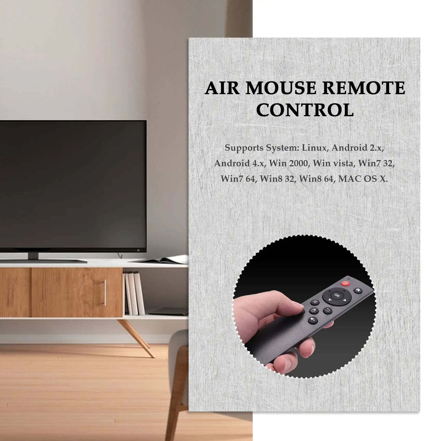 Универсальная беспроводная воздушная мышь-клавиатура 2.4G с дистанционным управлением для ПК Android TV Box3