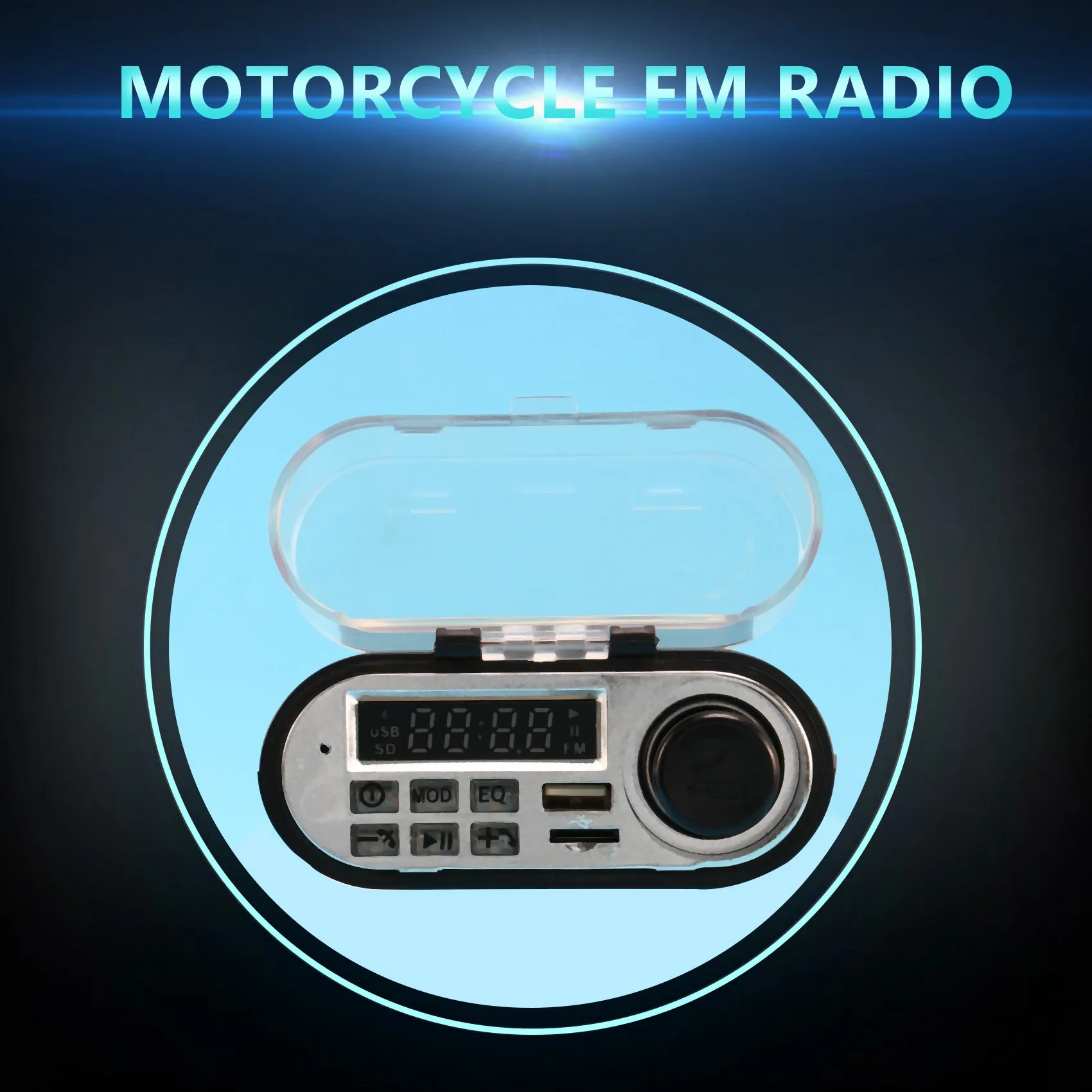 Аудиосистема для мотоцикла, стереодинамик, водонепроницаемый мотоцикл, скутер, FM-радио, Bluetooth, USB, TF, комплект MP3-плеера4