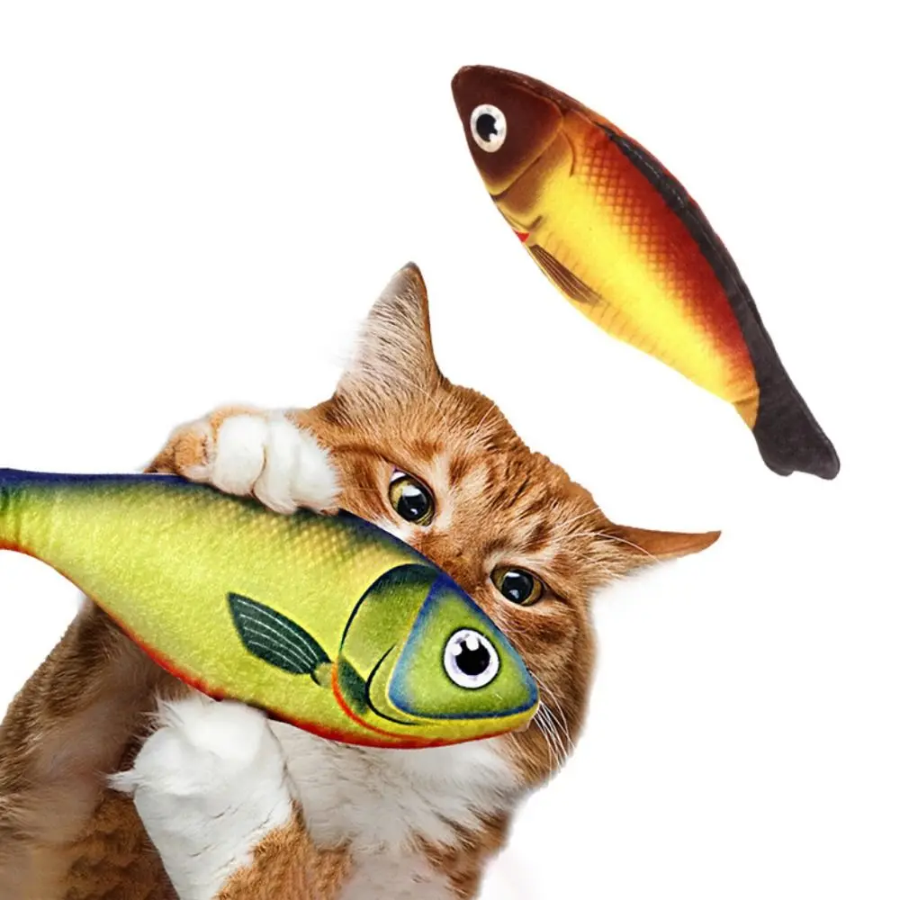 Плюшевая имитирующая рыбу игрушка для кошек, устойчивая к укусам, реалистичная кошка-рыба, Плюшевая подушка, Мягкая имитирующая рыбу для кошек, играющая в игрушку2