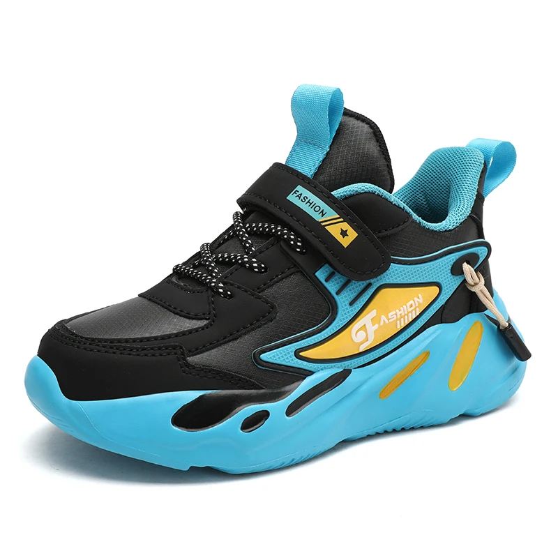 Детские кроссовки, повседневная обувь для мальчиков, кожаная Удобная высококачественная спортивная обувь для бега, детская обувь на плоской подошве для девочек5
