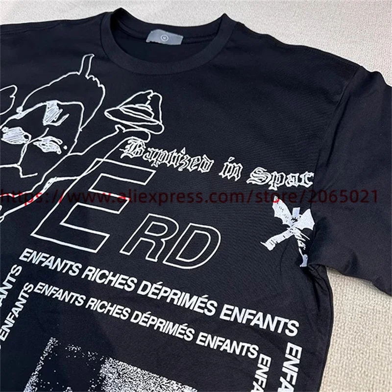 Футболка ERD в стиле панк-рок для мужчин и женщин, высококачественные топы в летнем стиле, футболка2