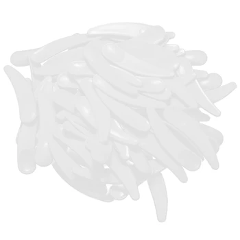 100шт Мини-Косметический Шпатель-совок Одноразовые Белые Пластиковые Ложки-Шпатели для масок