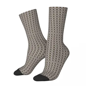 Винтажные мужские компрессионные носки с серебряным отливом Crazy Унисекс плотным рисунком Harajuku Pattern PrintedNovelty Crew Sock Подарок для мальчиков