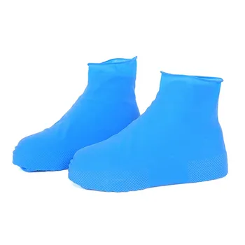 Износостойкие чехлы для уличной обуви унисекс, водонепроницаемые бахилы, 2 шт. Латексные непромокаемые ботинки M / L, протектор для ботинок