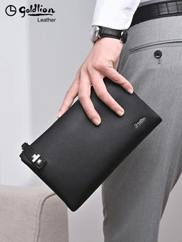 Оригинальный роскошный дизайнерский кошелек Goldlion 2023, новый кожаный мужской кошелек, модная брендовая сумка