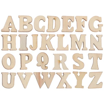 Imikeya Деревянные буквы: маленькие деревянные буквы, поделки, Деревянные буквы алфавита, Обучающие наборы, Маленький кусочек натурального дерева в деревенском стиле