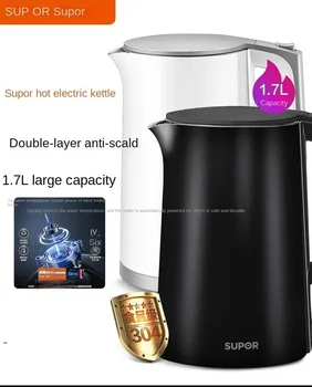 Электрический чайник 220 В с большой емкостью и полностью автоматическим отключением электроэнергии 304-литровый чайник для кипячения из нержавеющей стали для домашнего использования
