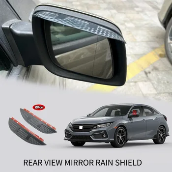 Для Honda Civic Хэтчбек MK10 FK4 ~ FK8 2016-2020 Акриловое Автомобильное Зеркало Заднего вида Для Бровей, Дождевик, Защита От дождя, Водосточные Желоба