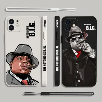 Хип-Хоп The Notorious Biggie Smalls Чехол Для Телефона iPhone 15 14 13 12 11 Pro Max Mini X XR XS SE 2020 8 7 Plus С Ремешком