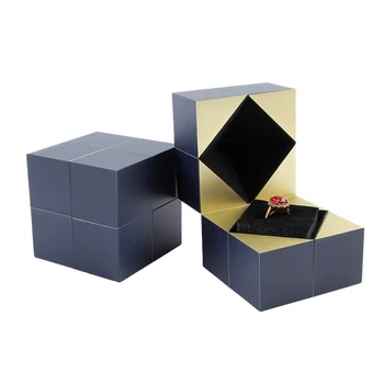 Популярная Креативная Коробка Для Показа Свадебных Обручальных Колец Magic Cube Jewelry На День Святого Валентина Подарочная Упаковка