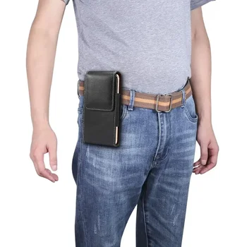 Поясная сумка Универсальный чехол для телефона iPhone 13 12 Mini 11 Pro XS Max XR X 8 7 6s Plus SE, зажим для ремня, Кобура, чехол из искусственной кожи