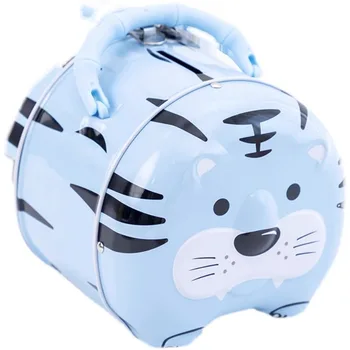 Креативная Тигровая копилка, коробка для хранения подарков на день рождения, Запирающийся сейф для денег, украшение детской комнаты, копилка, защищенная от падения