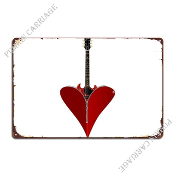 Металлическая табличка Love Guitar С индивидуальным дизайном, Жестяная вывеска клуба, Плакат