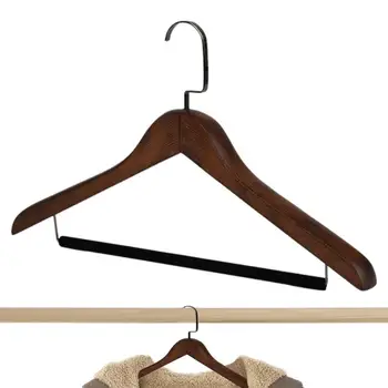 Вешалка для костюма, Деревянная вешалка для рубашек с бархатной планкой Для организации, Органайзер для домашнего шкафа, принадлежности для спальни, Портной