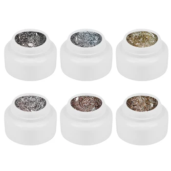 Блестящий гель для ногтей Золото, Серебро, платина, рисуемые линии, Перманентный УФ-светодиод для дизайна ногтей, окрашенный Гель-лаком для ногтей