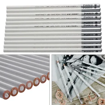 12 шт., набор белых пастельных карандашей на нетоксичной основе для рисования эскизов художника мелом