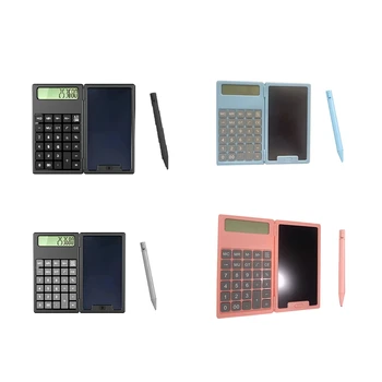 1 комплект научного калькулятора школьного сезона, складной планшетный калькулятор, ЖК-планшет, пластик, розовый