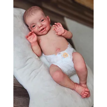 49 см Виниловая кукла-реборн для всего тела Charlie Размер новорожденного младенца Реальное изображение Ручная роспись волос Видимые вены