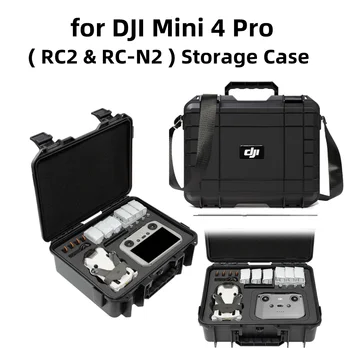 Для DJI Mini 4 Pro Взрывозащищенная Коробка ABS Hard Shell Box Черный Чехол для Переноски DJI Mini 4 Pro RC 2 и RC-N2 Сумка для аксессуаров