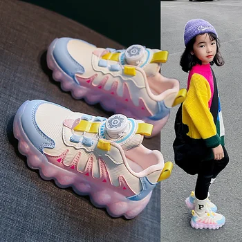 Роскошная брендовая спортивная обувь для девочек, Удобная Детская обувь для бега, Детские Спортивные повседневные кроссовки G-980