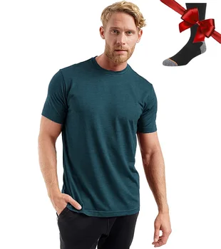 B8845 Мужская рубашка базового слоя из мериносовой шерсти, впитывающая влагу, дышащие, быстросохнущие носки против запаха + шерсть мериноса