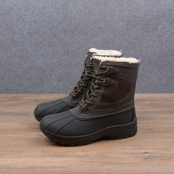 Мужские 3M Thinsulate с противоскользящей водонепроницаемой шерстяной подкладкой, походные зимние ботинки, мужские зимние противоударные треккинговые лыжные зимние ботинки for -40C