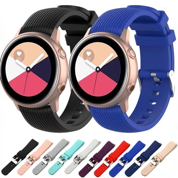 20мм 22мм Силиконовый Ремешок для Samsung Galaxy Watch 3/4/4 Classic/5 /5 Pro/Active 2 Сменный Ремень для Huawei Watch GT /Amazfit GTR