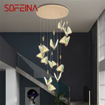 Люстра SOFEINA Nordic Butterfly Светильники-люстры Современные подвесные светильники Home LED для лестничного холла