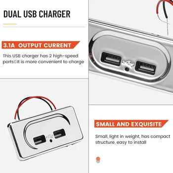 Двойное зарядное устройство USB С двумя портами USB Зарядное устройство 3шт 5 В ABS Интеллектуальная схема зарядки 3,5 X 1,6 дюйма USB зарядное устройство