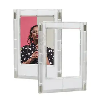 Рамка Polaroid 3-дюймовая минималистичная рамка для дисплея, Магнитная Прозрачная акриловая фотокарточка, макет рабочего стола с изображением