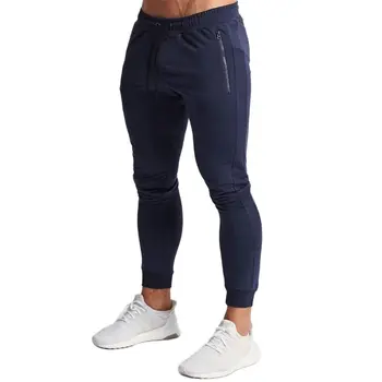 Новые Спортивные штаны для бега трусцой, мужские хлопчатобумажные спортивные штаны для бега, Однотонные спортивные брюки для занятий в тренажерном зале, мужские спортивные тренировочные штаны