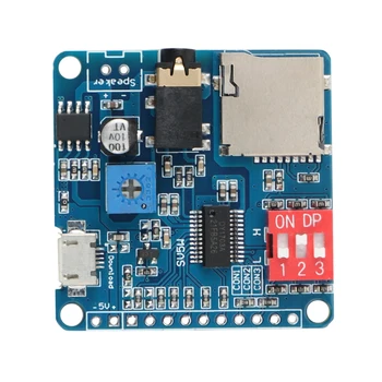 Модуль воспроизведения голоса MP3-Плеер UART I/O Триггерный Усилитель Класса D 5 Вт 8 М Накопитель DY-SV8F Flash SD/TF Карта Для Arduino