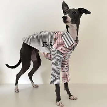 Хлопчатобумажная рубашка, специальная одежда для собак, итальянская одежда для собак Little Lingti, Whitbit, Bellington Terrier, одежда для домашних животных