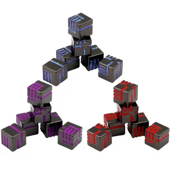 Металлические Кубики Настольная Игра Набор Металлических Кубиков 6шт Прочные Металлические Многогранные Кубики DND Игровые Кубики Для Комнаты Побега Подземелий И Драконов