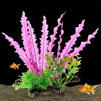 Искусственное растение реалистичной формы, Креативная имитация ландшафта аквариума, водоросли Ламинария для аквариума с рыбками