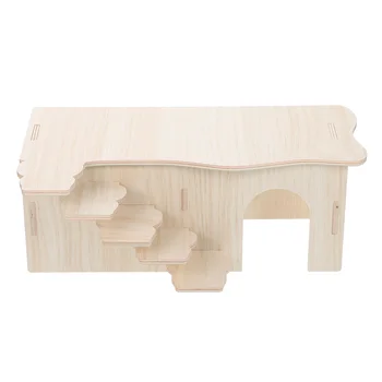 Интересный Домик для хомячка Деревянное убежище для хомячка Декоративный Домик для маленьких домашних животных