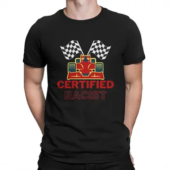 Мужские футболки Race Certified Racist Cool Хлопковые футболки с круглым вырезом, футболка с коротким рукавом, Классическая одежда
